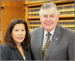 Chief Justice Cantil-Sakauye with ABA President Bill Robinson 