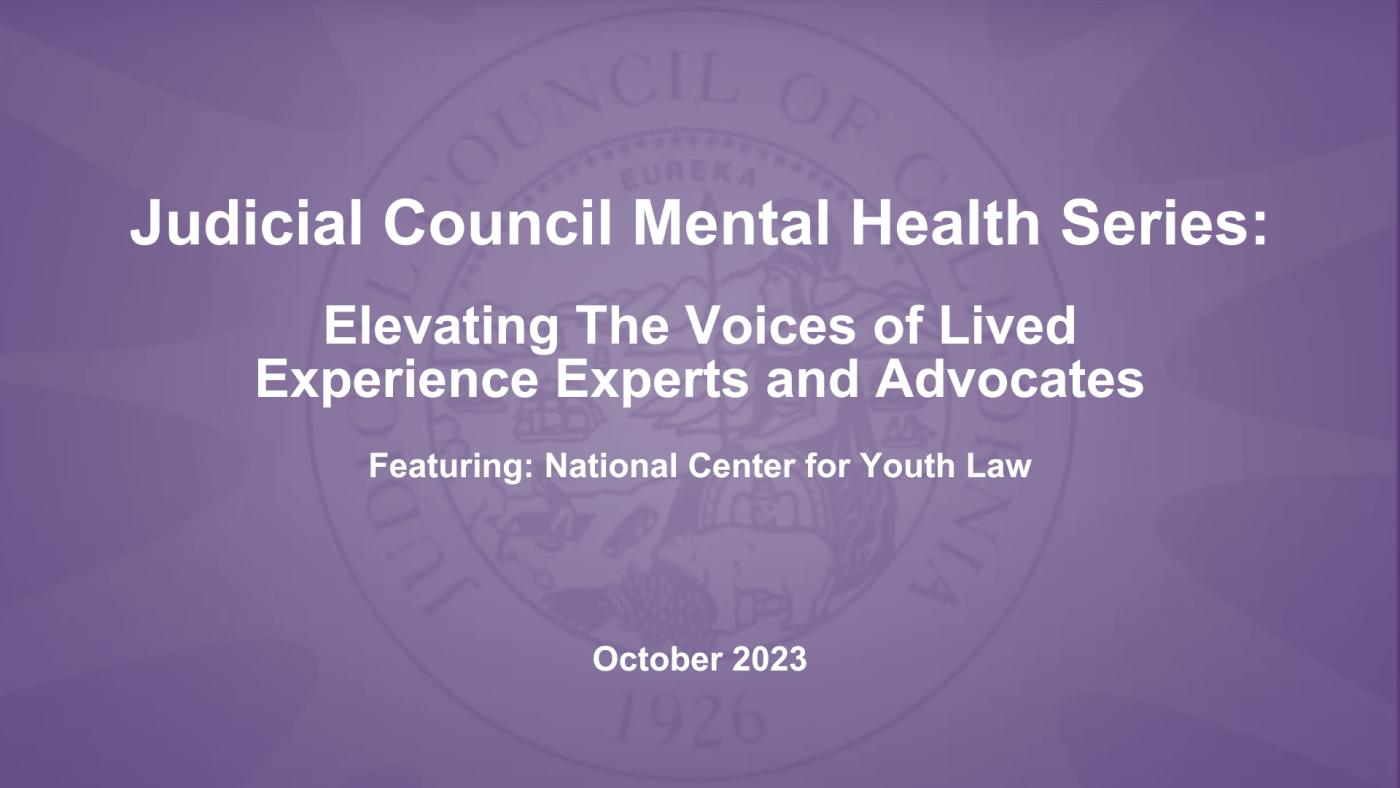 Elevating the Voices of Lived Experience Experts and Advocates Webinar