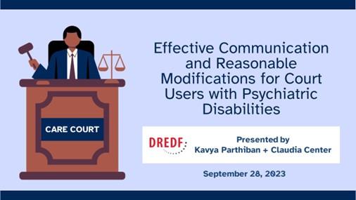 Effective Communication for Court Users with Psychiatric Disabilities